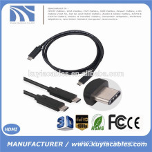 2015 Neue Ankunft 1M zutreffendes USB 3.1 Art C-Mann zum männlichen Kabel-Schnur für nokia n1